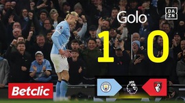 Premier League: Man City vs AFC Bournemouth, Golo 1-0 Haaland (2025-2026)