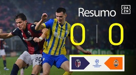 Liga Campeões: Bologna 0 - 0 Shakhtar (2024-2025)