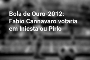 Bola de Ouro-2012: Fabio Cannavaro votaria em Iniesta ou Pirlo
