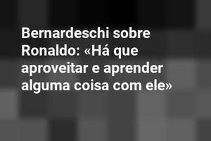 Bernardeschi sobre Ronaldo: «Há que aproveitar e aprender alguma coisa com ele»