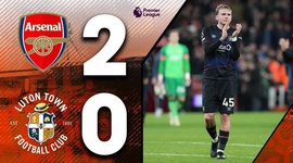 Premier League: Arsenal 2 - 0 Luton Town (2023-2024)