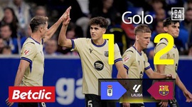La Liga: Oviedo vs Barcelona, Golo 1-2 Lewandowski (2025-2026)