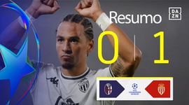 Liga Campeões: Bologna 0 - 1 Monaco (2024-2025)