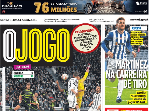 Banca De Jornais O Jogo 14 04 2023 Futebol 365 3138