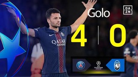 Liga Campeões: PSG vs Atalanta, Golo 4-0 Gonçalo Ramos (2025-2026)