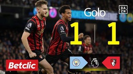 Premier League: Man City vs AFC Bournemouth, Golo 1-1 Tyler Adams (2025-2026)