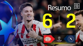 Liga Campeões: PSV 6 - 2 Napoli (2025-2026)