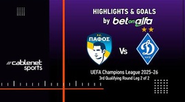 Liga Campeões: Paphos FC 2 - 0 Dynamo Kyiv (2025-2026)