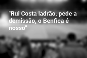 "Rui Costa ladrão, pede a demissão, o Benfica é nosso"