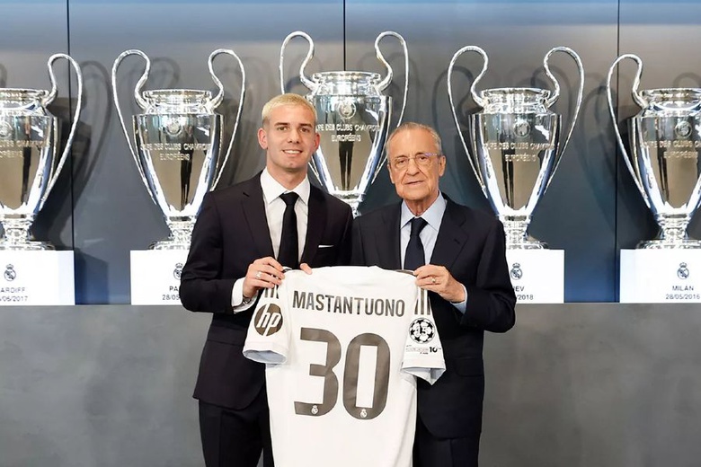 Mastantuono falha jogo da Liga dos Campeões entre Real Madrid e Liverpool por lesão