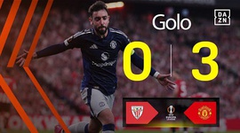 Liga Europa: Athletic Bilbao vs Man Utd, Golo 0-3 Bruno Fernandes (2024-2025)
