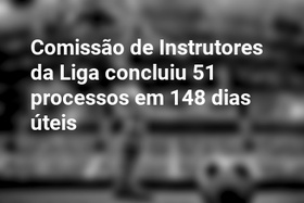 Comissão de Instrutores da Liga concluiu 51 processos em 148 dias úteis