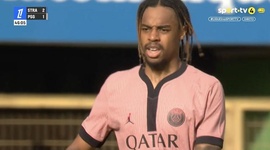 Ligue 1: Strasbourg vs PSG, Golo 2-1 B. Barcola (2024-2025)