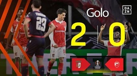 Liga Europa: Sp. Braga vs Crvena Zvezda, Golo 2-0 Mario Dorgeles (2025-2026)