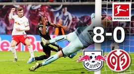 Bundesliga: RB Leipzig 8 - 0 Mainz (2019-2020)