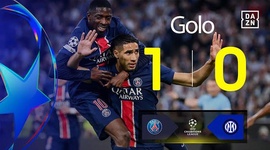 Liga Campeões: PSG vs Inter, Golo 1-0 Hakimi (2024-2025)