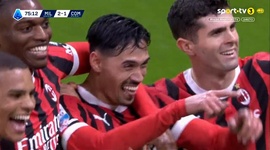 Serie A: Milan vs Como, Golo 2-1 T. Reijnders (2024-2025)