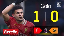 Premier League: Liverpool vs Wolves, Golo 1-0 Díaz (2024-2025)