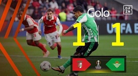 Liga Europa: Sp. Braga vs Bétis, Golo 1-1 Cucho Hernandez (2025-2026)