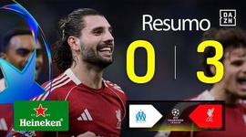 Liga Campeões: Marseille 0 - 3 Liverpool (2025-2026)