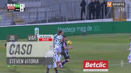 Liga Portugal Betclic: Moreirense vs Boavista, Caso Steven Vitória (VAR), 35' (2024-2025)